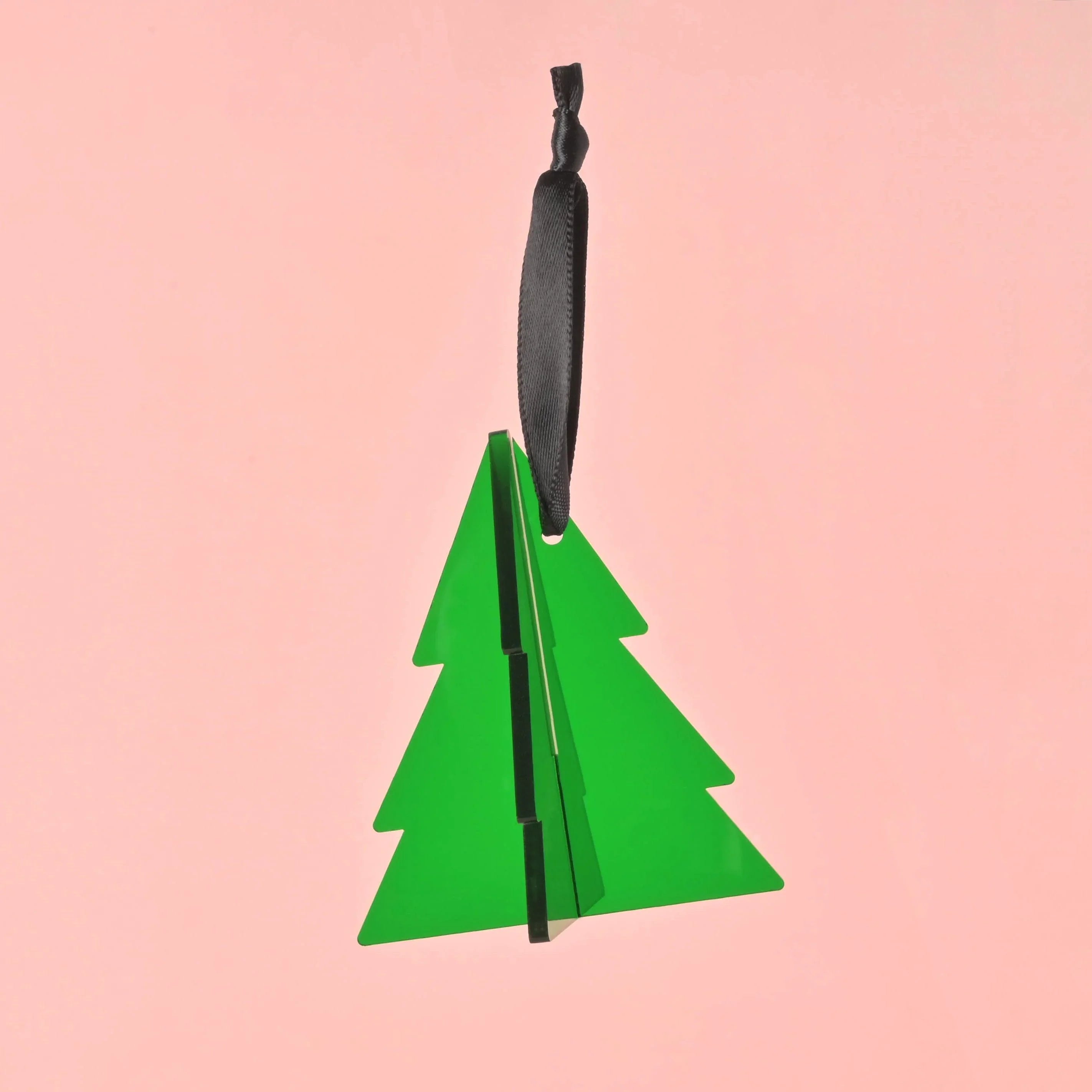 3D Christmas Tree Ornament, Green Acrylic